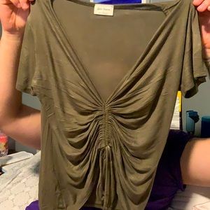 Olive green crop top